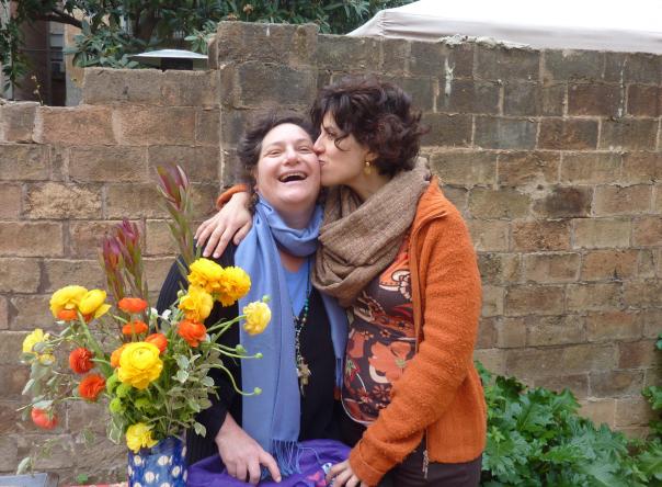 Mireia Nicole Kiss with Flowers