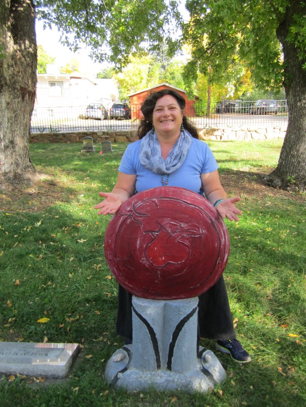 Visiting my sister's grave October 2014, leaving stones and saying prayers and remembering.