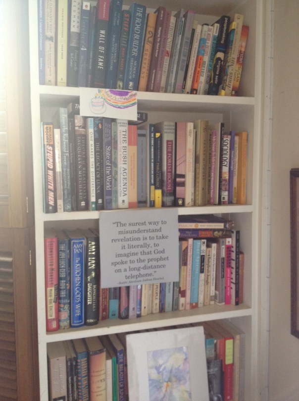 Bookshelf Heschel quote