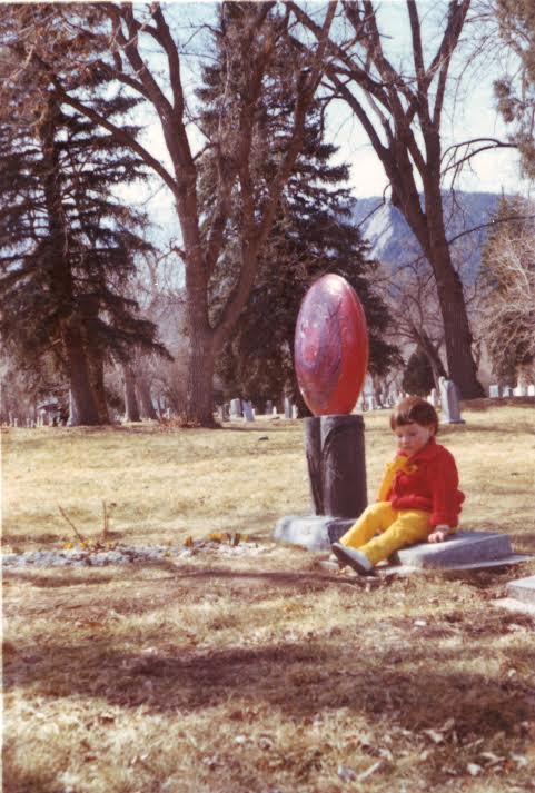 Me, at the age, my sister Paula, died next to her grave in Boulder Colorado