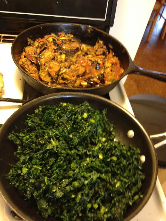 Iranian Eggplant and Fresh Kale