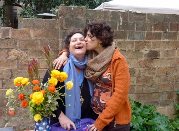 Mireia, a new friend, and I, getting over ourselves and connecting from a deep place, in Barcelona, April of 2013