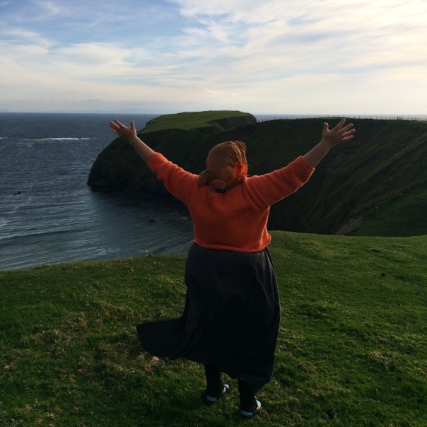 Singing to the Ocean, the Cliffs and the Wind in County Donegal, Ireland